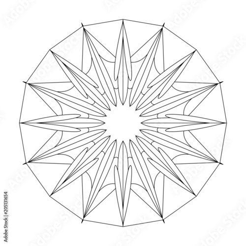 Einzigartiges Mandala zum selber ausfüllen und bearbeiten