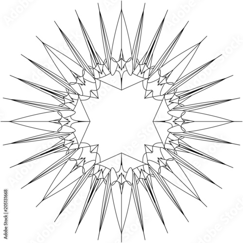 Einzigartiges Mandala zum selber ausfüllen und bearbeiten