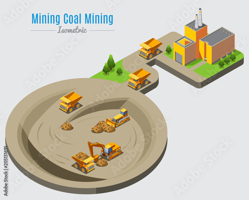 Isometric Coal Mining Concept