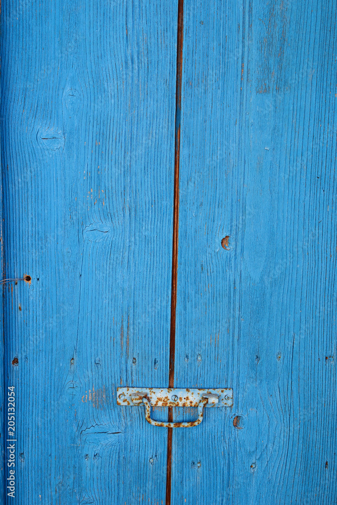 Old rustic wooden door with knob Old rustic wooden door with knob