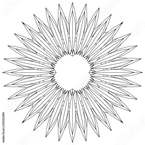 Einzigartiges Mandala zum selber ausfüllen und bearbeiten