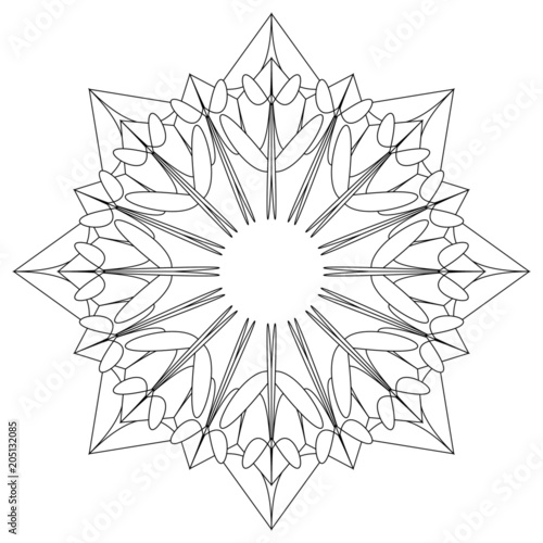 Einzigartiges Mandala zum selber ausfüllen und bearbeiten