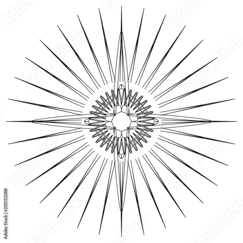 Einzigartiges Mandala zum selber ausfüllen und bearbeiten