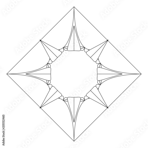 Einzigartiges Mandala zum selber ausfüllen und bearbeiten