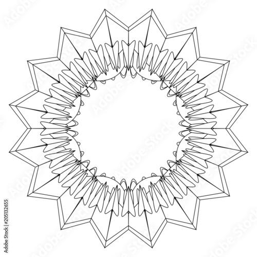 Einzigartiges Mandala zum selber ausfüllen und bearbeiten