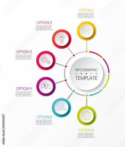 Business infographic template - colourful diagram. Vector.