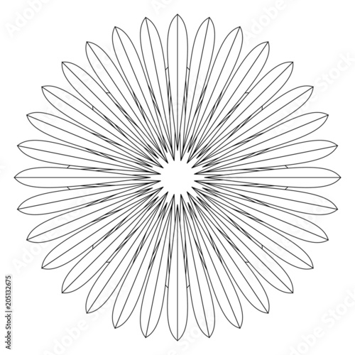 Einzigartiges Mandala zum selber ausfüllen und bearbeiten