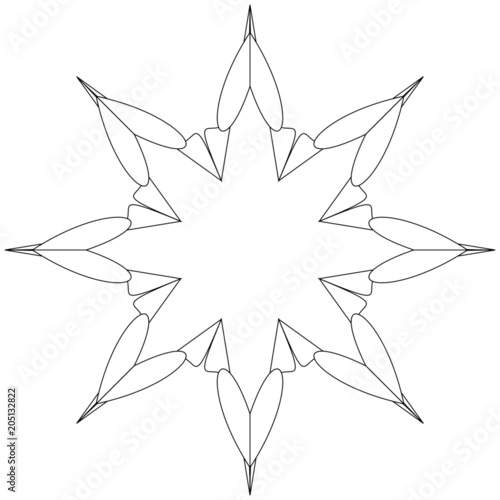Einzigartiges Mandala zum selber ausfüllen und bearbeiten