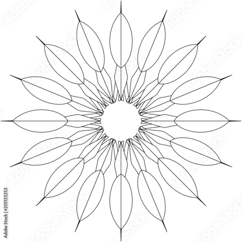 Einzigartiges Mandala zum selber ausfüllen und bearbeiten