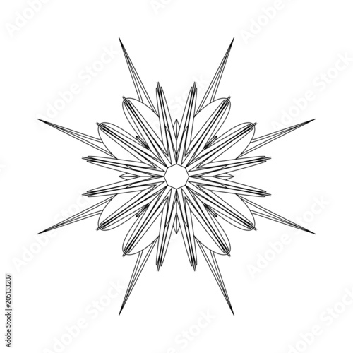 Einzigartiges Mandala zum selber ausfüllen und bearbeiten