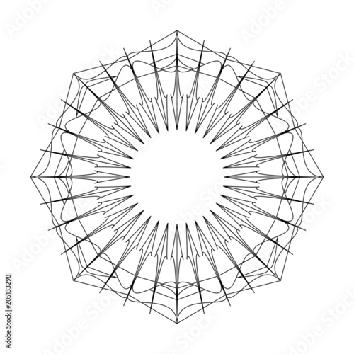 Einzigartiges Mandala zum selber ausfüllen und bearbeiten