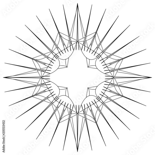 Einzigartiges Mandala zum selber ausfüllen und bearbeiten