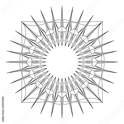 Einzigartiges Mandala zum selber ausfüllen und bearbeiten