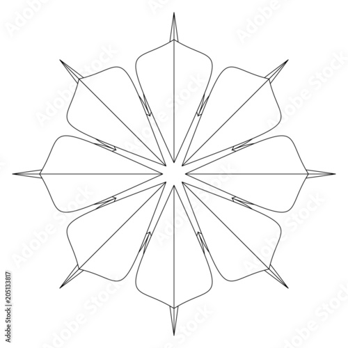 Einzigartiges Mandala zum selber ausfüllen und bearbeiten