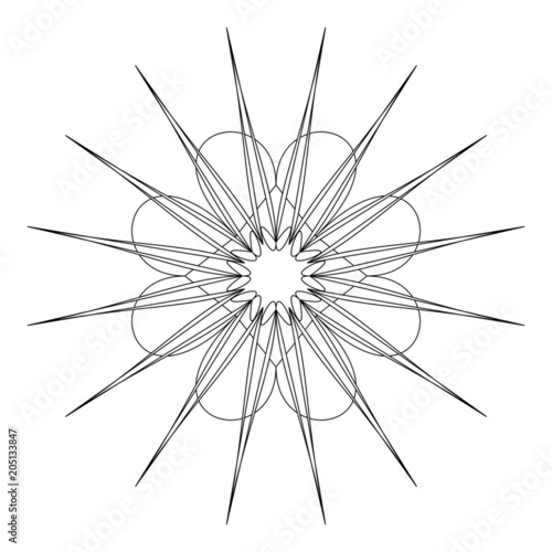 Einzigartiges Mandala zum selber ausfüllen und bearbeiten