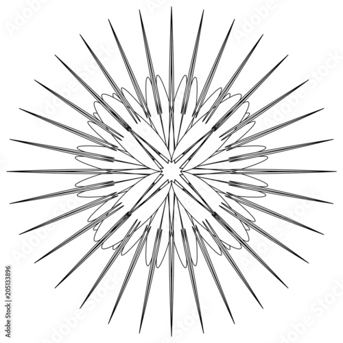 Einzigartiges Mandala zum selber ausfüllen und bearbeiten