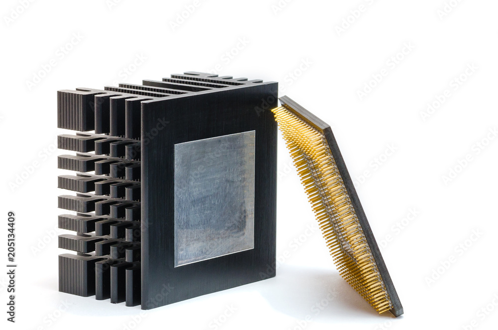 Cpu radiator isolated on the white background