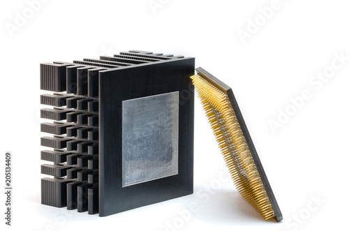 Obraz na płótnie Cpu radiator isolated on the white background w salonie