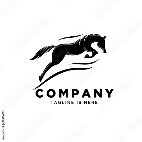 jumping horse style logo