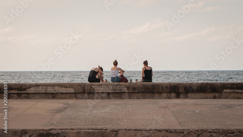 Friends by the sea