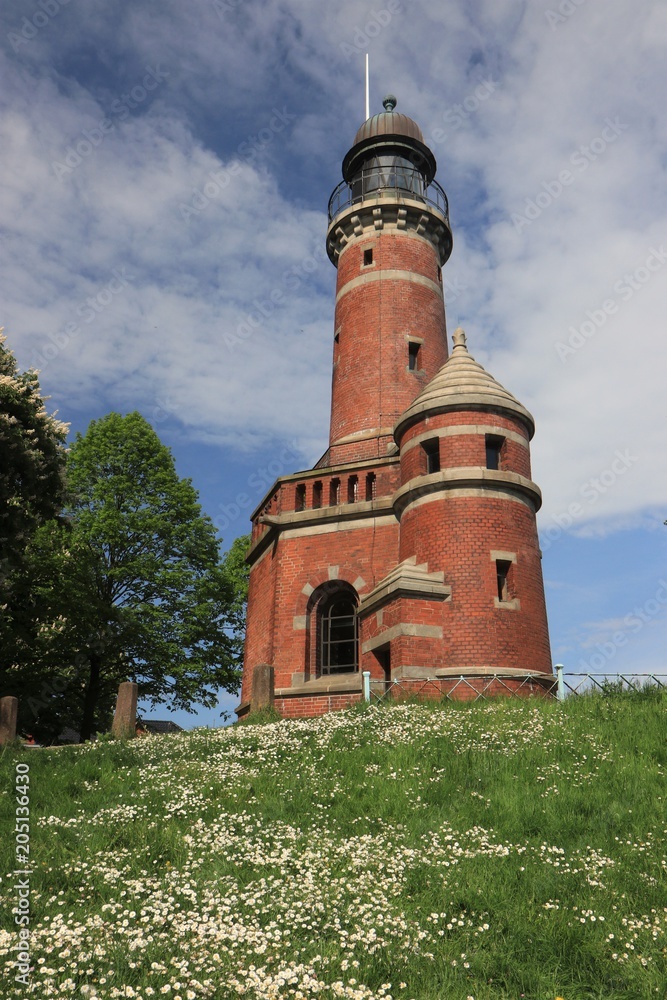 Backstein Leuchtturm am Tiessenkai, Schleswig-Holstein