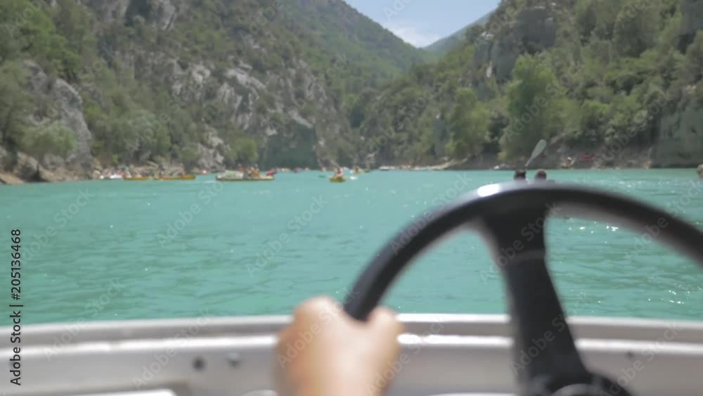 POV, driving boat on Verdon River POV, driving boat on Verdon River