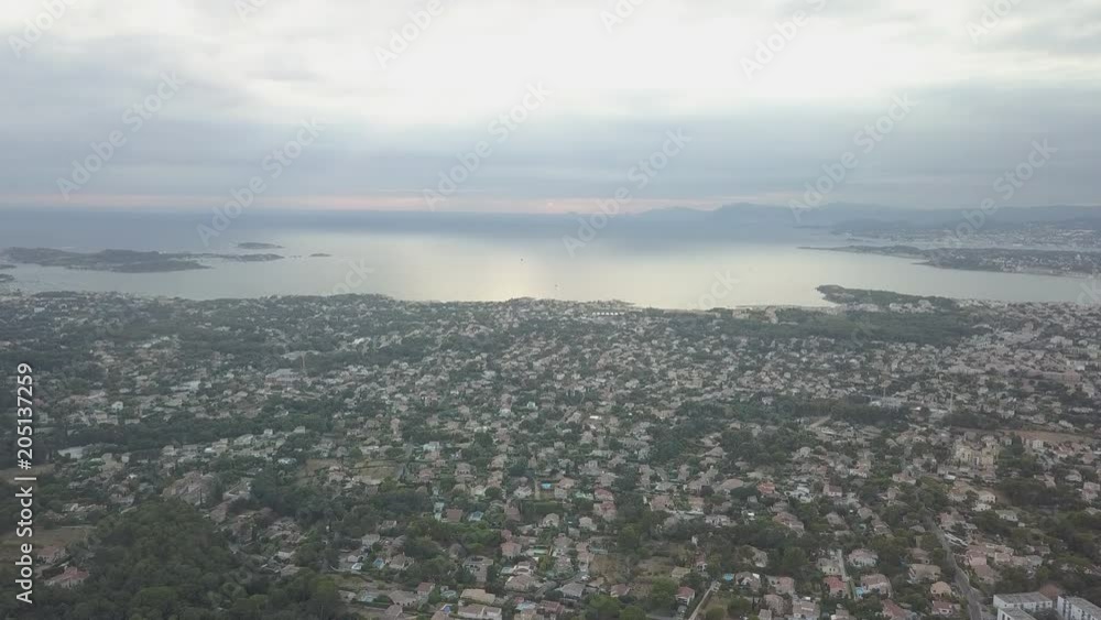 Scenic cityscape in France, aerial Scenic cityscape in France, aerial