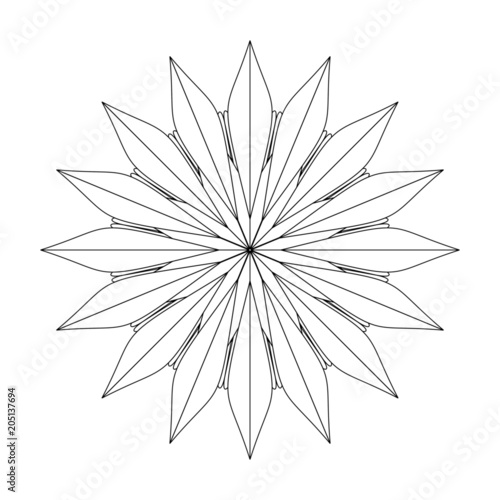 Einzigartiges Mandala zum selber ausfüllen und bearbeiten