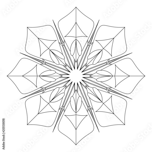 Einzigartiges Mandala zum selber ausfüllen und bearbeiten
