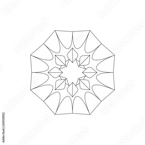 Einzigartiges Mandala zum selber ausfüllen und bearbeiten