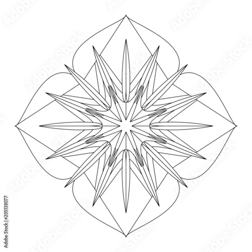 Einzigartiges Mandala zum selber ausfüllen und bearbeiten