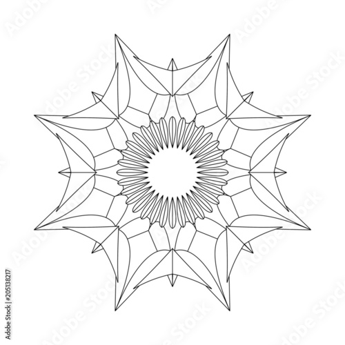 Einzigartiges Mandala zum selber ausfüllen und bearbeiten