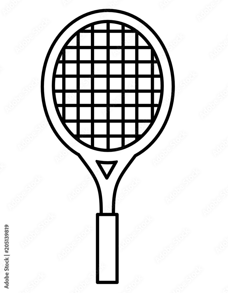 テニスラケット 線画 Stock イラスト Adobe Stock