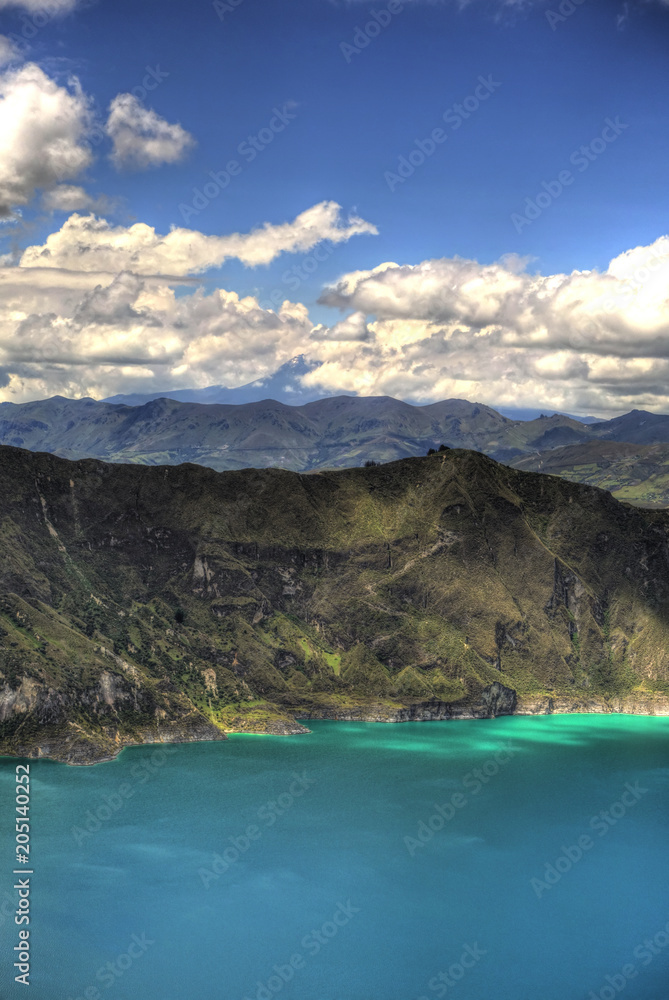 Quilotoa crater lake, Ecuador