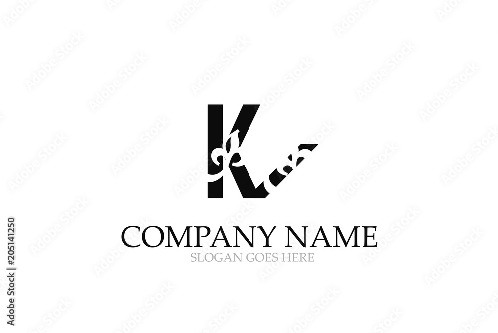 Fototapeta premium Abstract Letter K Logo Design Vector.