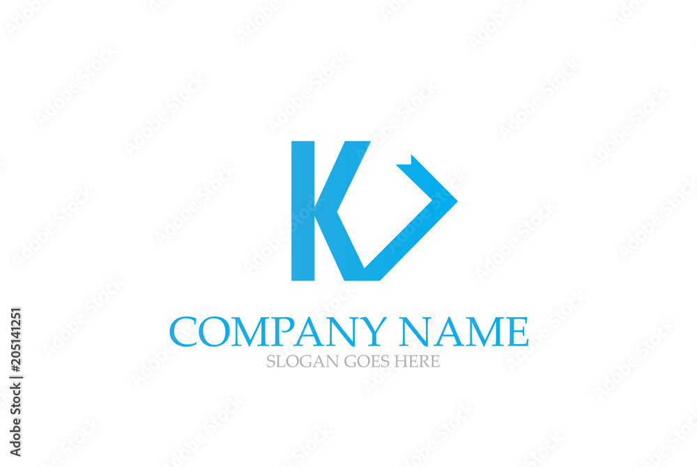 Abstract Letter K Logo Design Vector. Abstract Letter K Logo Design Vector.