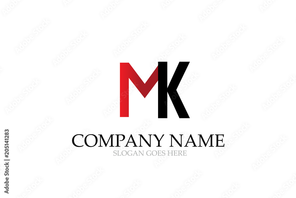 Letter MK Initial Logo Design Vector. Letter MK Initial Logo Design Vector.
