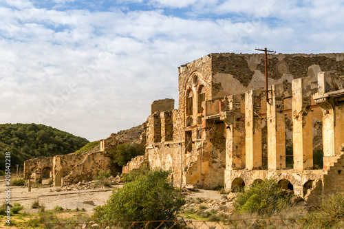 Ingurtosu's mine, Abandoned buildings near Arbus, Sardinia photo