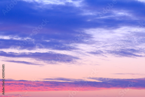 beautiful colorful sky and cloud in twilight time background