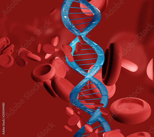 DNA Blood and artery in mic...