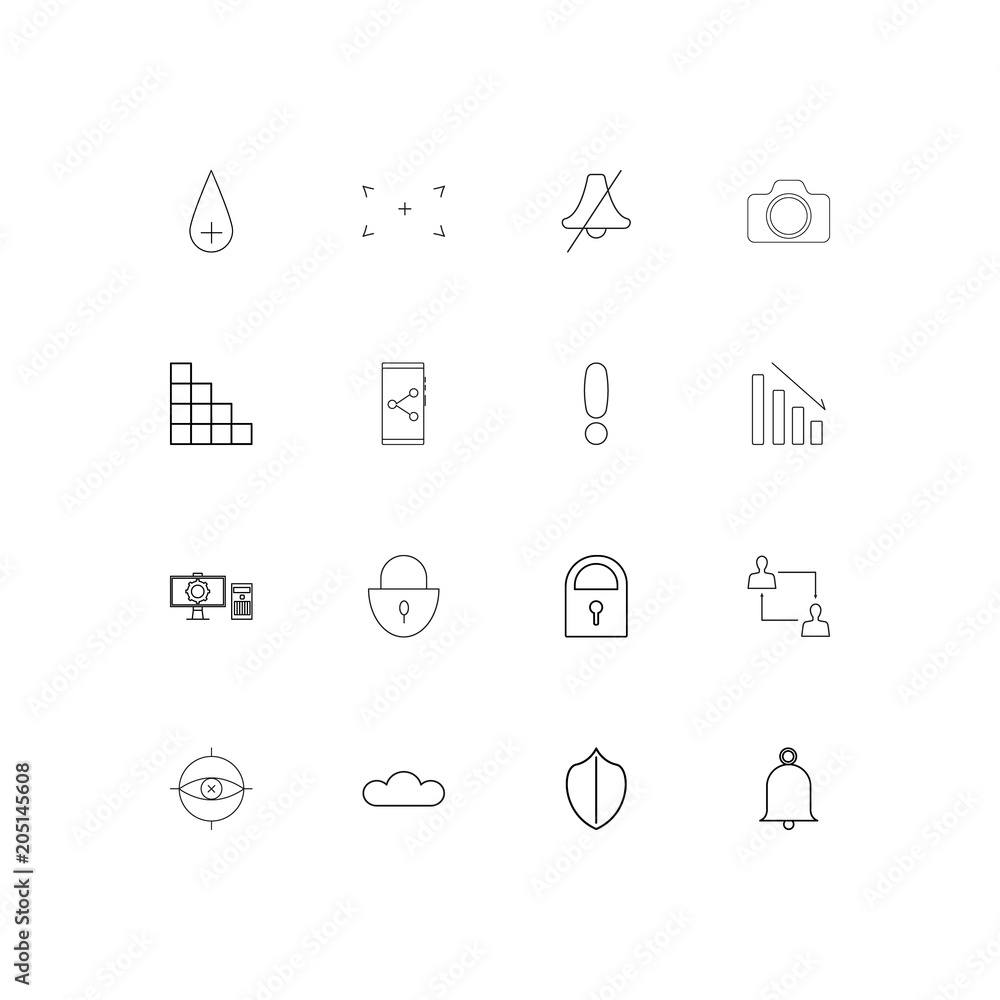 Web linear thin icons set. Outlined simple vector icons Web linear thin icons set. Outlined simple vector icons