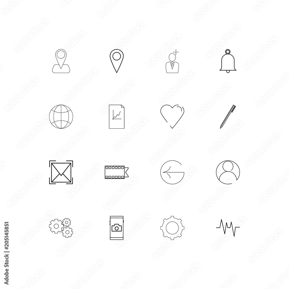 Web linear thin icons set. Outlined simple vector icons Web linear thin icons set. Outlined simple vector icons