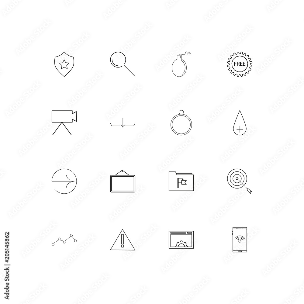 Web linear thin icons set. Outlined simple vector icons Web linear thin icons set. Outlined simple vector icons
