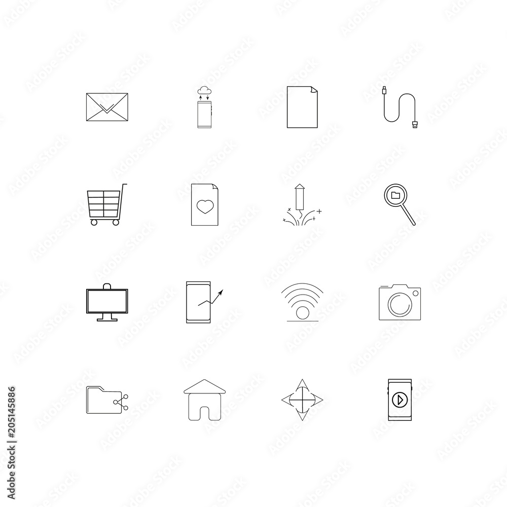 Web linear thin icons set. Outlined simple vector icons Web linear thin icons set. Outlined simple vector icons