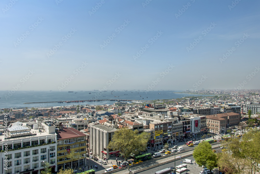 Istanbul, Turkey, 22 May 2006: Kumkapi, sea and buildings