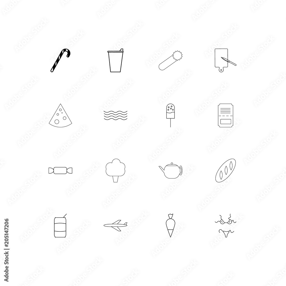 Food And Drink linear thin icons set. Outlined simple vector icons Food And Drink linear thin icons set. Outlined simple vector icons