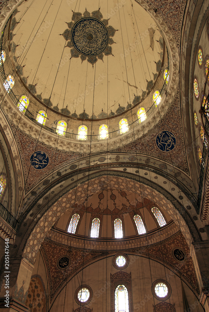 Istanbul, Turkey, 22 May 2006: Beyazit Mosque interior