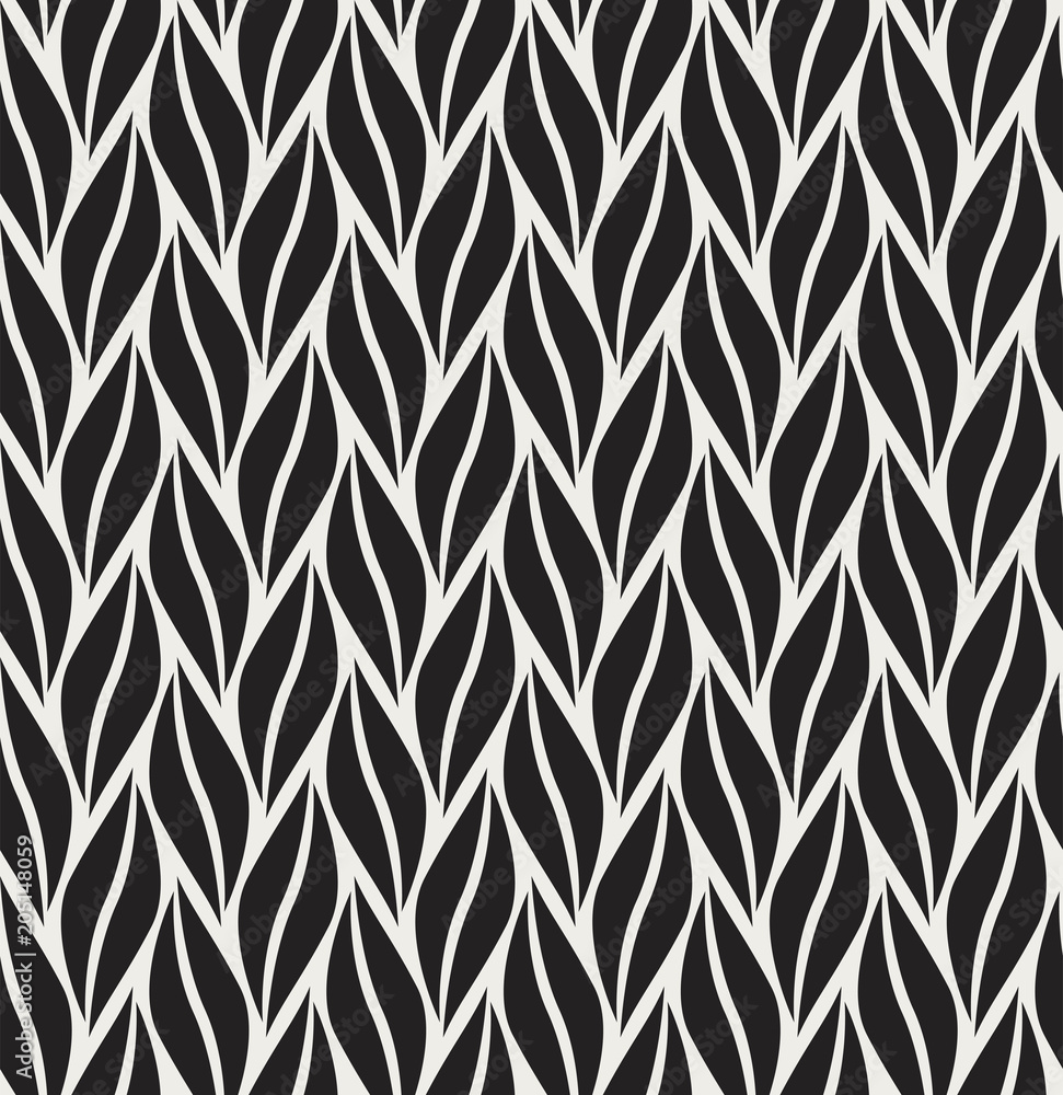 Vector Geometric Leaf Seamless Pattern. Abstract leaves texture. Vector Geometric Leaf Seamless Pattern. Abstract leaves texture.