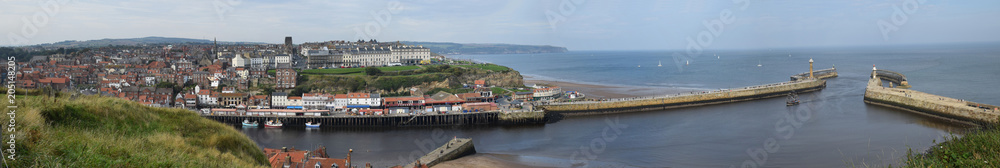 Panorama of Whitby Town, North Yorkshire, UK - Sep 2017