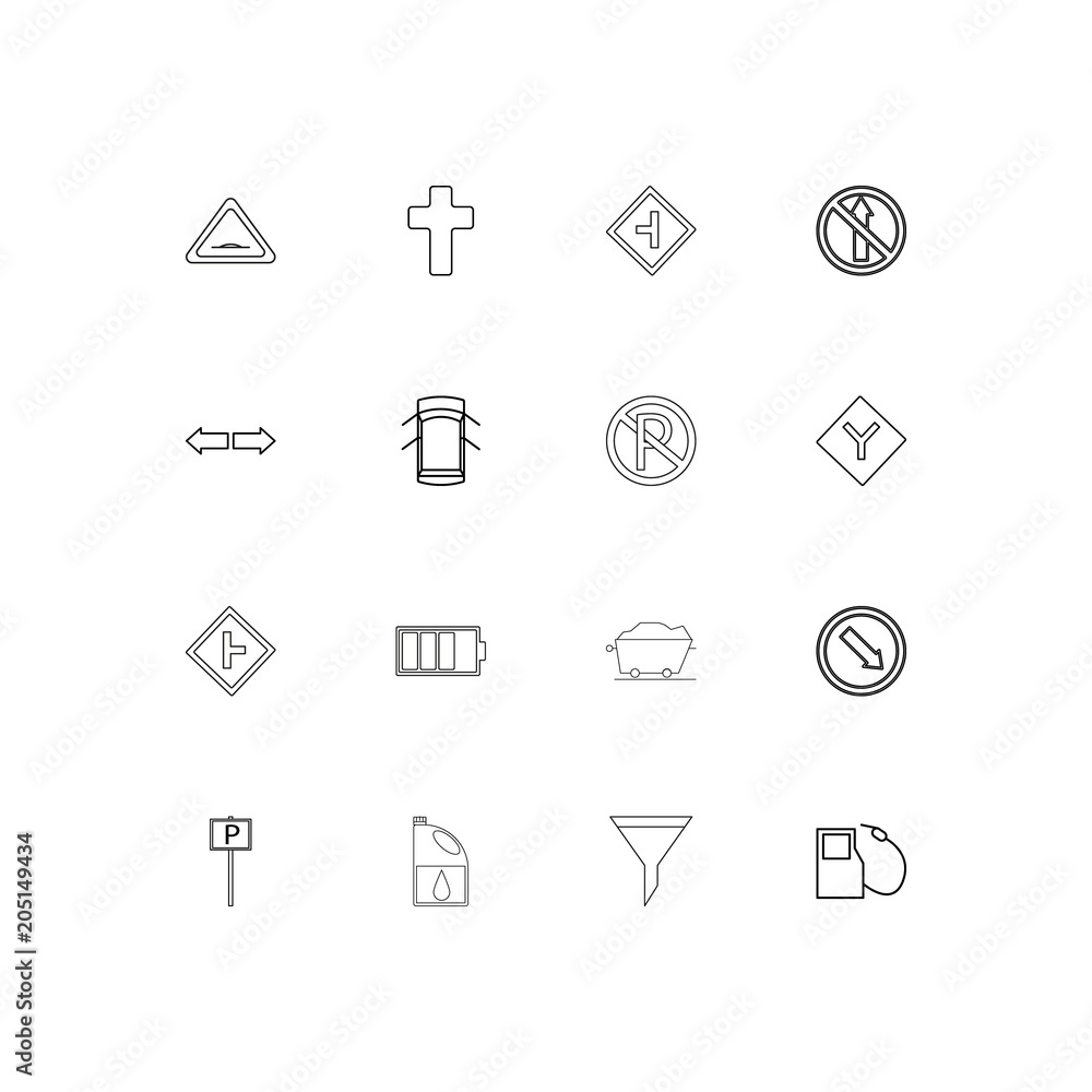 Cars And Transportation linear thin icons set. Outlined simple vector icons Cars And Transportation linear thin icons set. Outlined simple vector icons